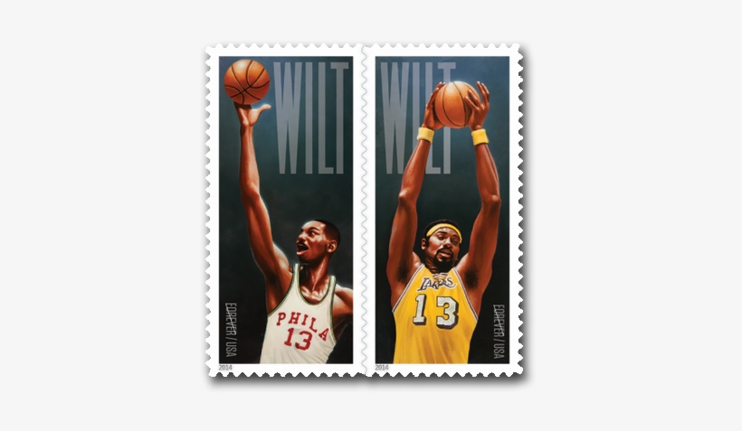 Http - //uspsstamps - Com/stamps/wilt Chamberlain - - Wilt Chamberlain Lakers, transparent png #2635246