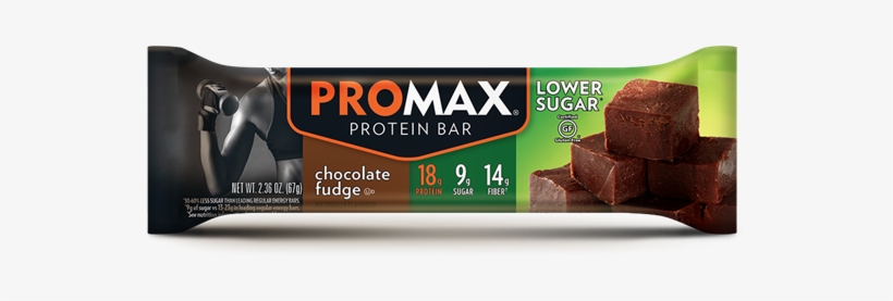 Lower Sugar Chocolate Fudge - Promax Nutrition Energy Bar - Chocolate Chip Cookie, transparent png #2635545