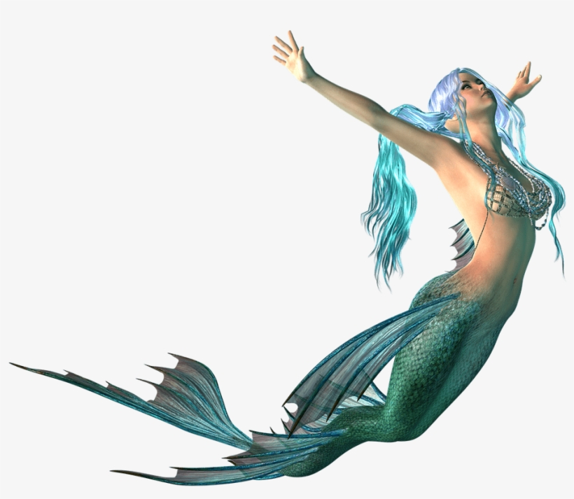 Mermaid Swimming Up - Mermaid Transparent Background, transparent png #2635591