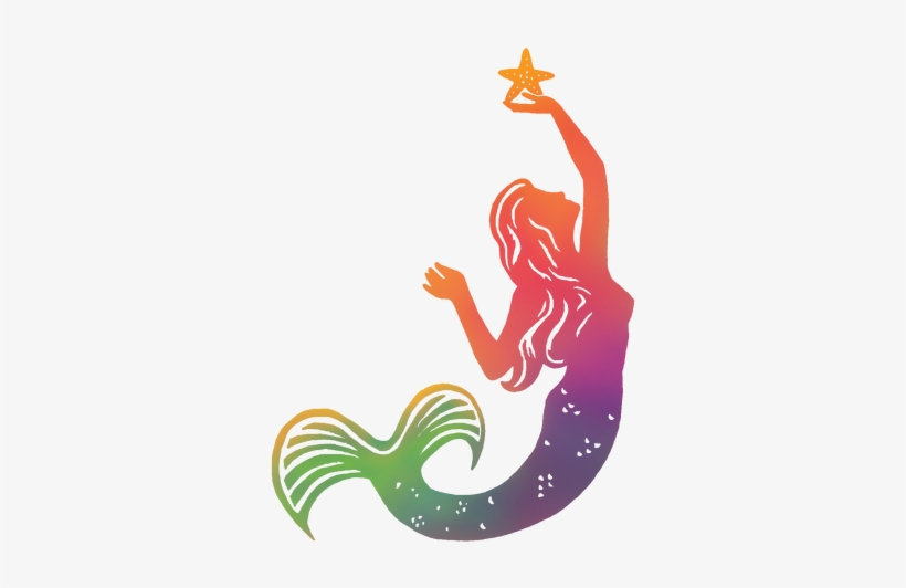 Mermaid Transparent Colorful Gradiant Ombre - Imagens Png Tumblr Sereia, transparent png #2635646