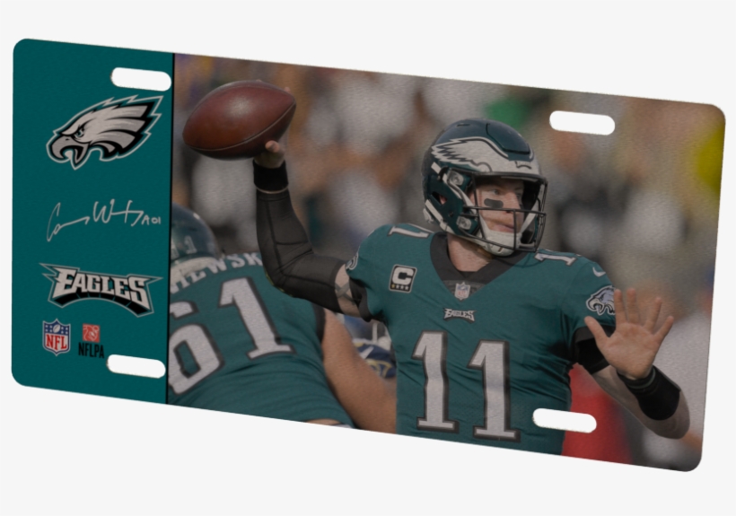 Philadelphia Eagles Carson Wentz Metal Photo - Philadelphia Eagles Iphone 6/6s Plus Case - Philadelphia, transparent png #2636095