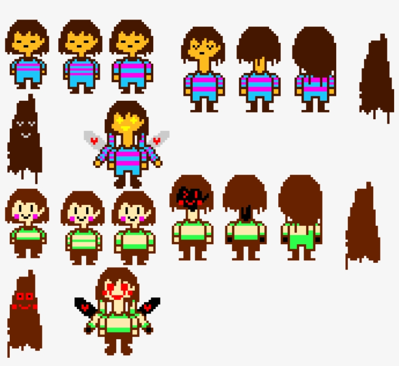 Chara And Frisk Fan-made Tranformation - Portable Network Graphics, transparent png #2636342