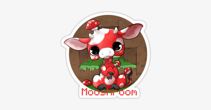 Minecraft Mushroom Cow - Mushroom Cow, transparent png #2636633