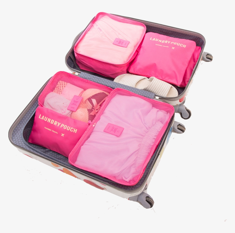 Ecommon Store Rose Red 6-pieces Travel Divider & Organiser - 9pcs Magik Waterproof Clothes Storage Bags Packing, transparent png #2636957