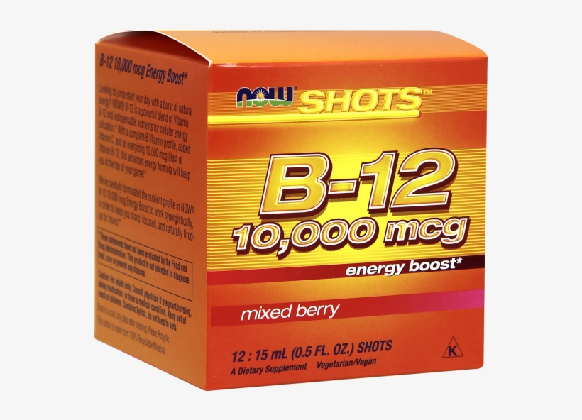 Vitamin B-12 10,000 Mcg Shots - Now Shots B12, transparent png #2637605