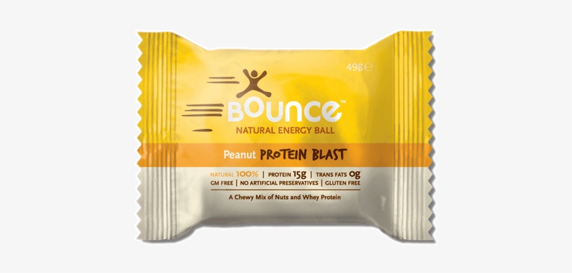 Bounce Natural Energy Ball Peanut Protein Blast 49g - Bounce Ball Peanut Protein Blast 49g, transparent png #2637688