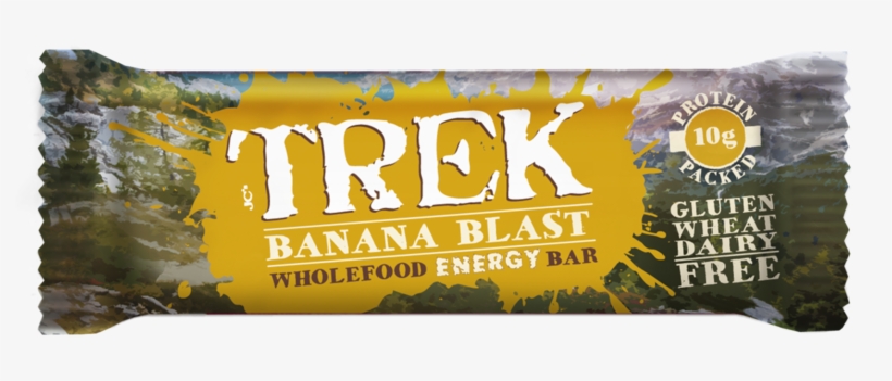 Protein Bars - Trek Banana Blast Bar 55g, transparent png #2638016