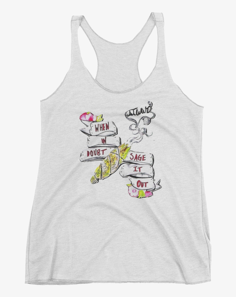 Image Of When In Doubt, Sage It Out Tank - Tank Top Women Mockup Free, transparent png #2638491