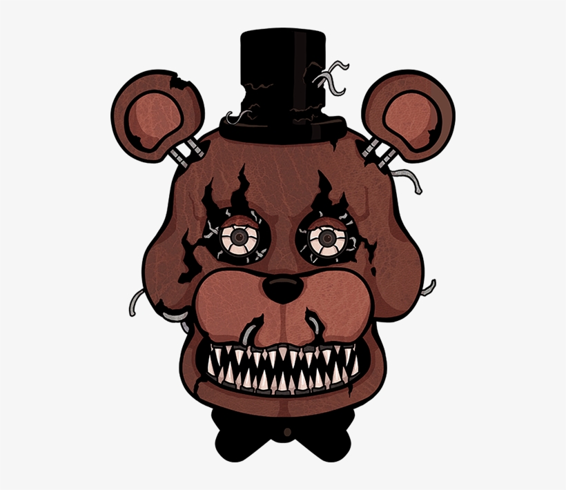 Five Nights At Freddy's - Nightmare Freddy Head Fnaf, transparent png #2638846