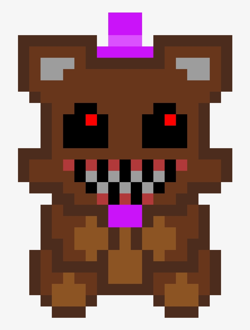 Nightmare Freddy - Fnaf Foxy Pixel Art, transparent png #2638952