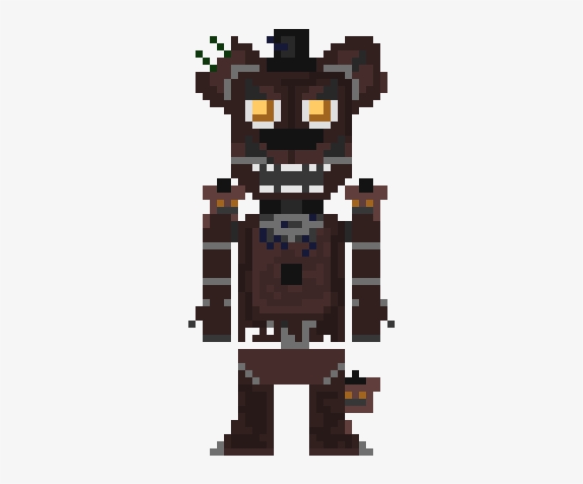 Nightmare Freddy - Pixel Art, transparent png #2638989