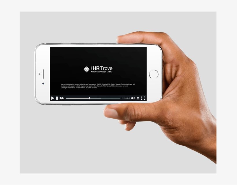 The Hr Trove Logo And Notice Shown On Iphone - Iphone, transparent png #2639189