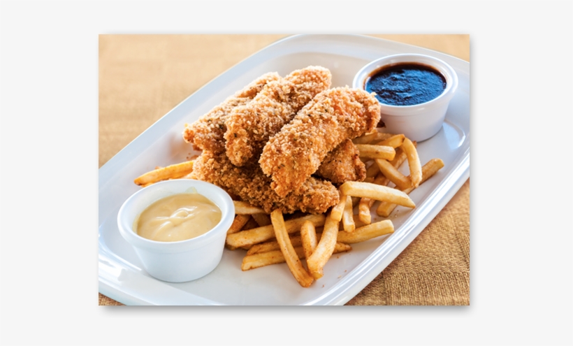 Hand Breaded Chicken Tenders - French Fries, transparent png #2639283