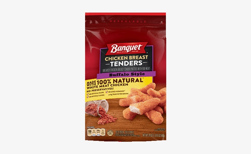 Buffalo Style Chicken Breast Tenders - Banquet Mac & Cheese - 8 Oz Box, transparent png #2639483