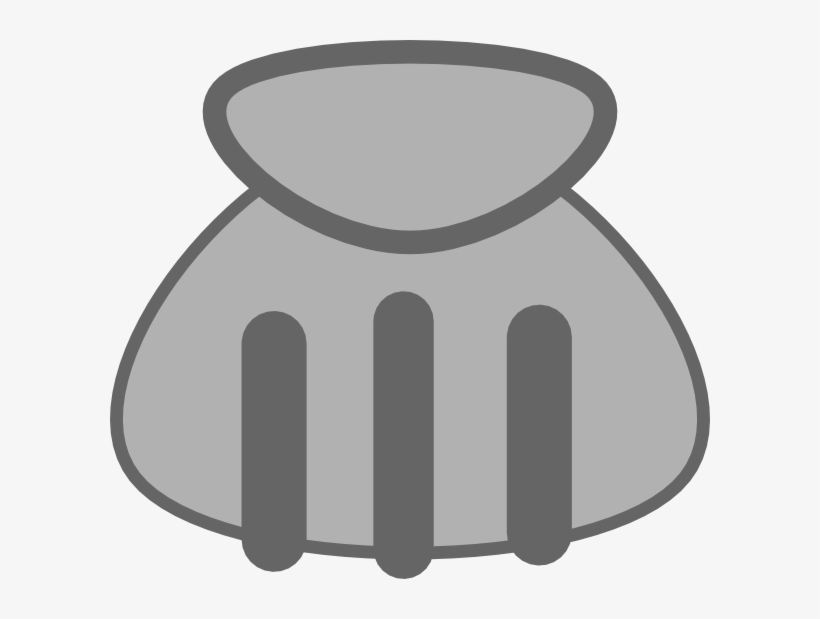 Small Gray Clam Clip Art - Clip Art, transparent png #2640166