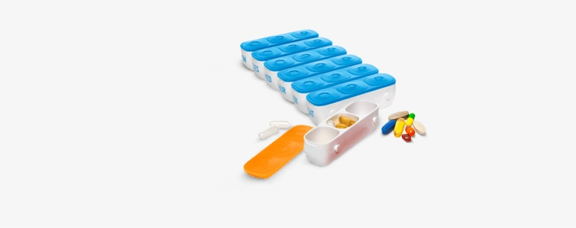 Medication Management - Sabi 3-compartment Weekly Travel Pill Case, transparent png #2640186