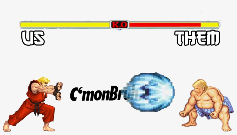 Image Of Us Vs Them Fight - Cartoon, transparent png #2642073