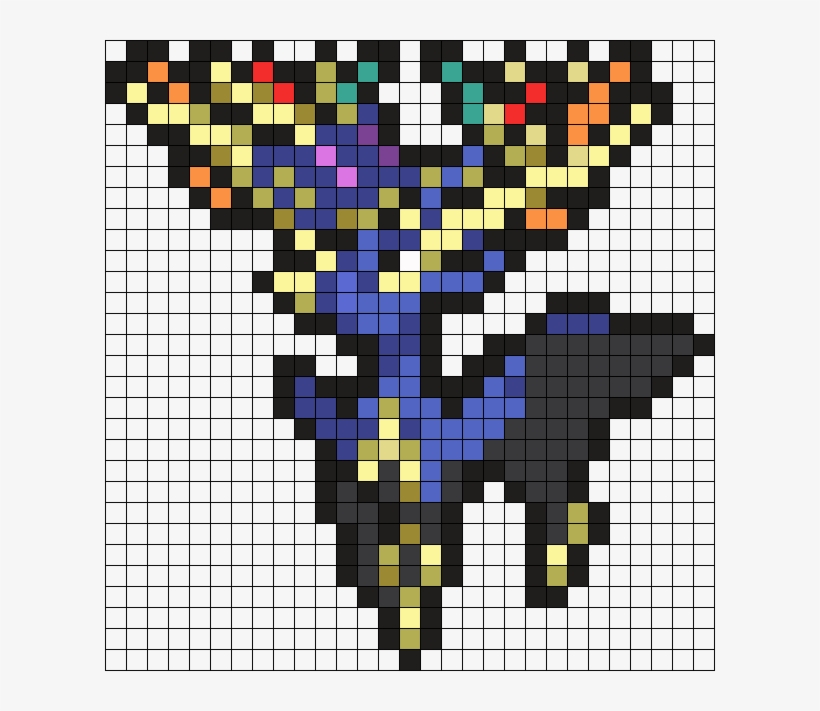 Xerneas Pokemon Sprite Perler Bead Pattern / Bead Sprite - Perler Beads Pokemon Xerneas, transparent png #2642779