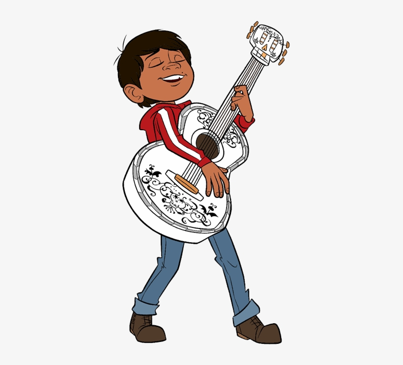 Disney S Art Galore Miguel Playing Guitar - Disney's Pixar Coco Clipar...
