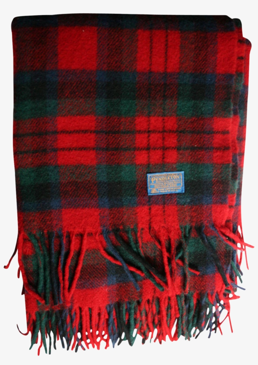 Beautiful Pendleton Wool Blanket Red Green Blue Plaid - Tartan, transparent png #2643078