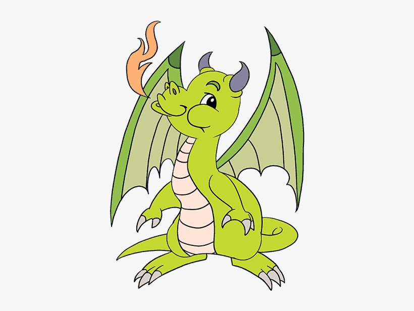 How To Draw Baby Dragon - Green Dragon Png Draw, transparent png #2644274
