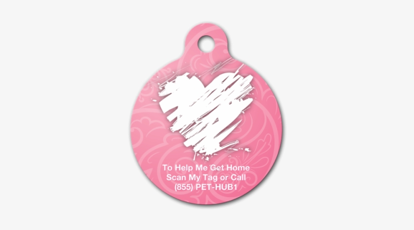 Pethub Premium Digital Qr Code Pet Id Tag - Pethub Scribble Heart Premium Pet Tag, Large, transparent png #2644716