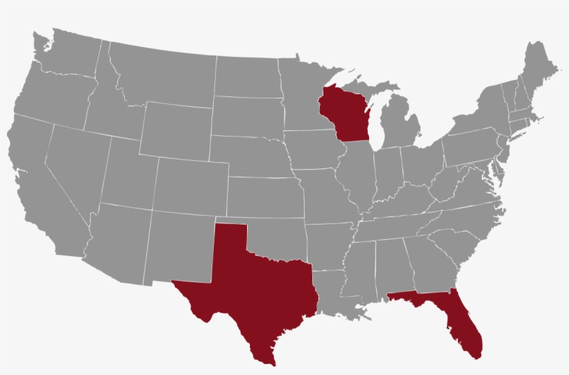 Mlg Capital Will Invest Directly In Texas, Florida, - Us Map Vector Png, transparent png #2645742