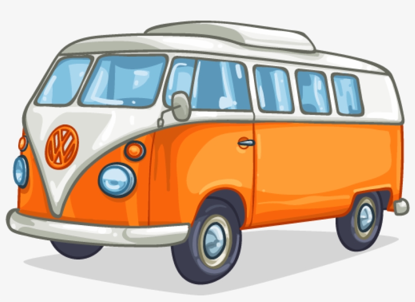 Campervan - Camper Van Cartoon, transparent png #2646834