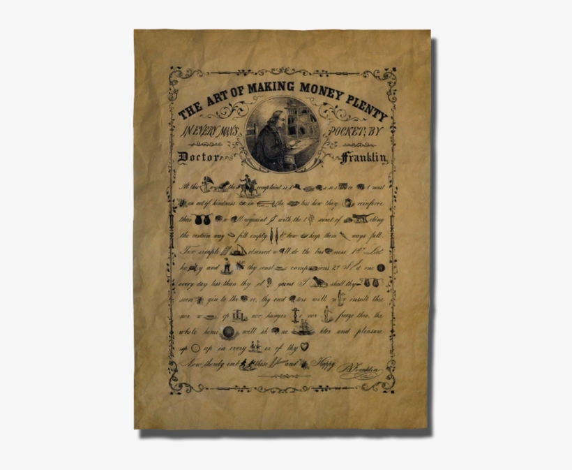 The Art Of Making Money Plenty - Franklin Rebus Nthe Art Of Making Money Plenty In Everymans, transparent png #2647255