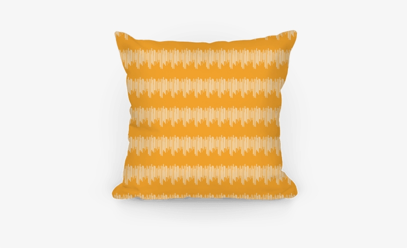 Yellow Radio Wave Pattern Pillow - Pillow, transparent png #2649343
