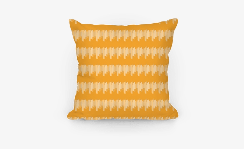 Yellow Radio Wave Pattern Pillow - Pillow, transparent png #2649343