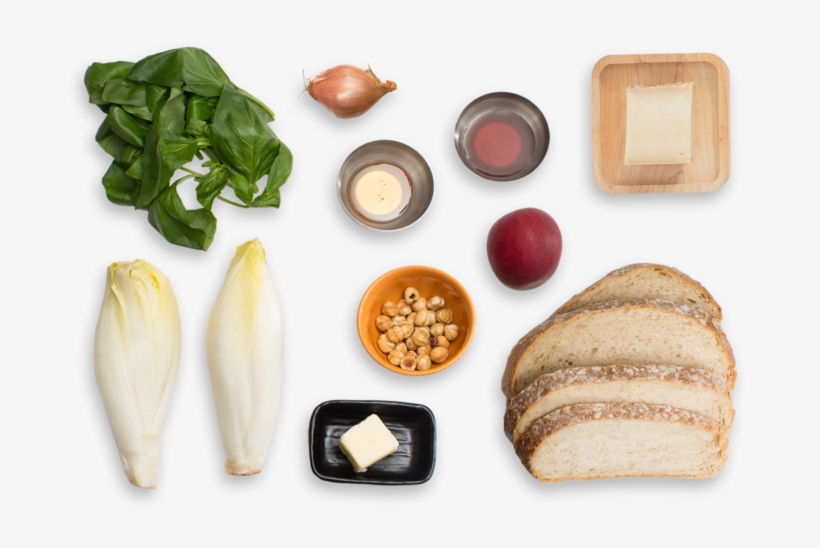 Fontina & Basil Grilled Cheese Sandwiches With Summer - Endive, transparent png #2649433