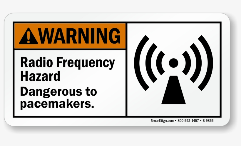 Radio Frequency Hazard Dangerous To Pacemakers Sign - Smartsign Aluminum Sign, Legend Warning: Non-potable, transparent png #2649434