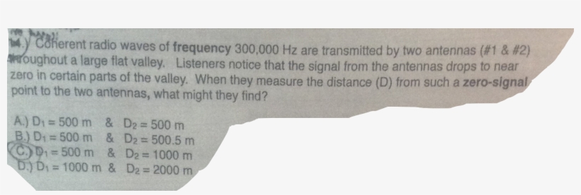 Coherent Radio Waves Of Frequency 300,000 Hz Are T - Receipt, transparent png #2649900