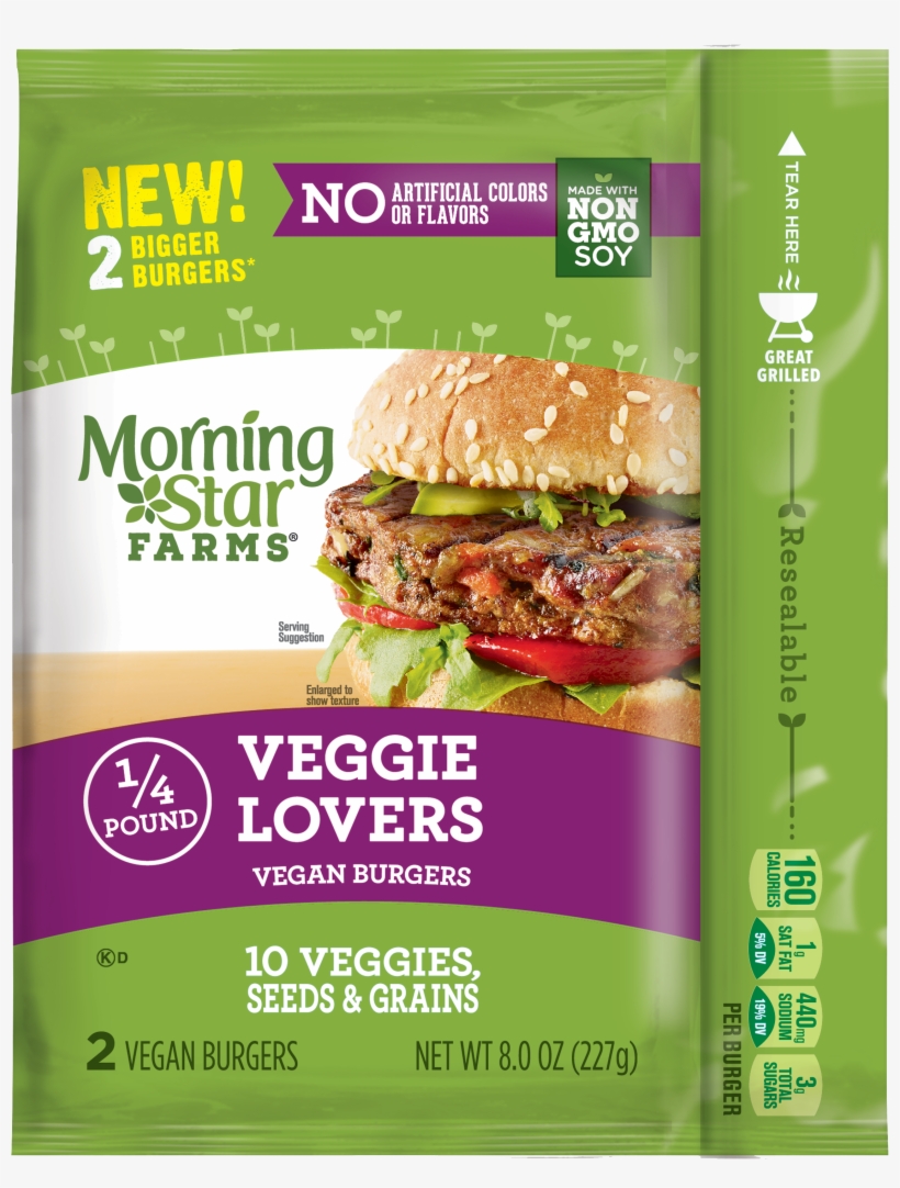 Morningstar Farms Meat Lovers Vegan Burger, transparent png #2650170