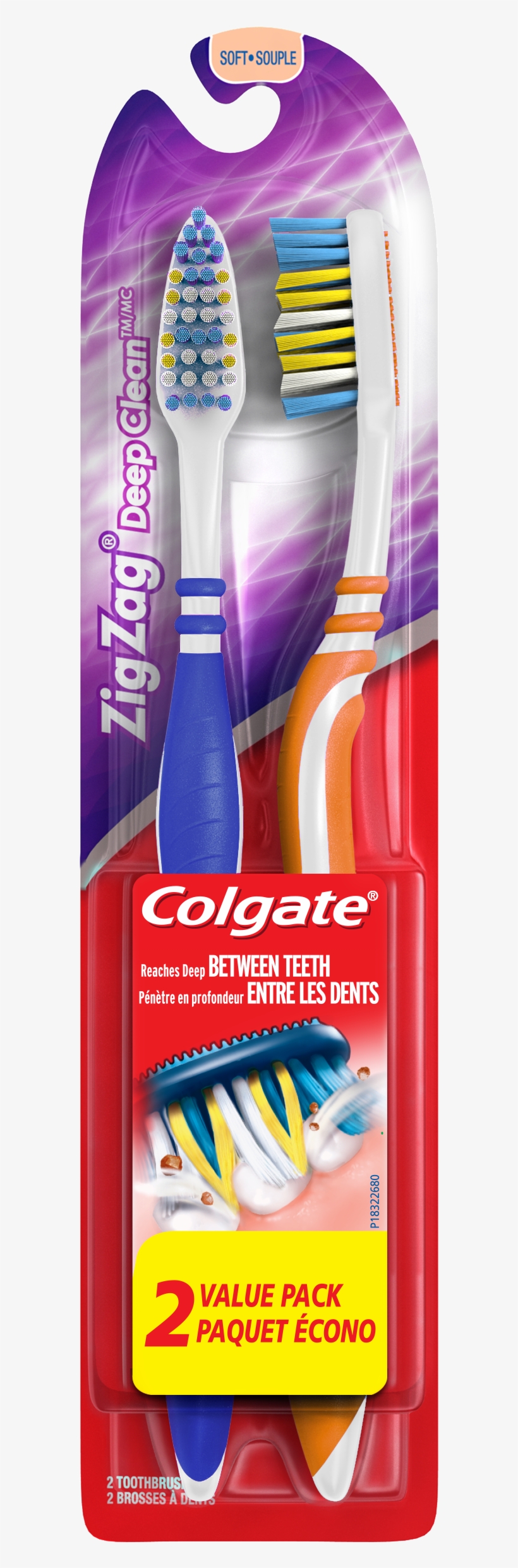 Colgate Zig Zag Deep Cleantoothbrush, Soft - Sparkler, transparent png #2650374
