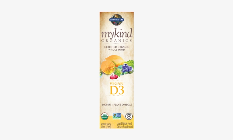 658010117814 - Garden Of Life Mykind Organics Organic Vegan D3 Vanilla, transparent png #2650939