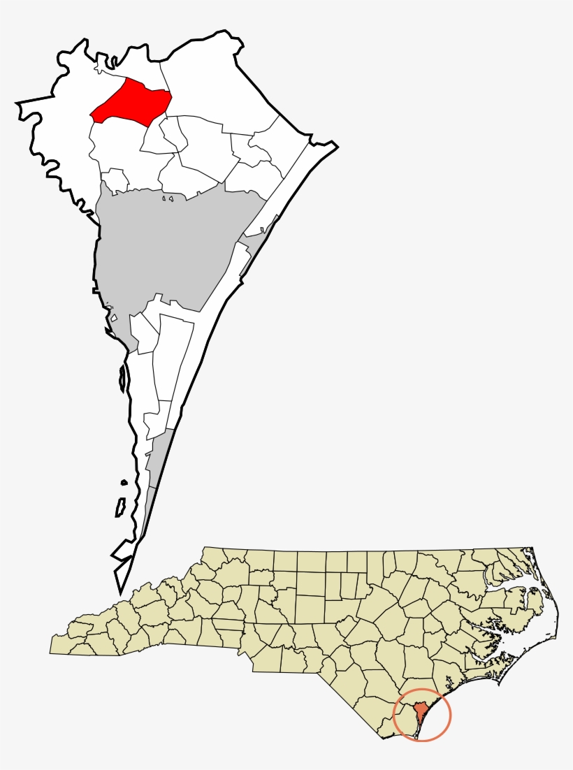 New Hanover County North Carolina Incorporated And - Map Of North Carolina, transparent png #2650959