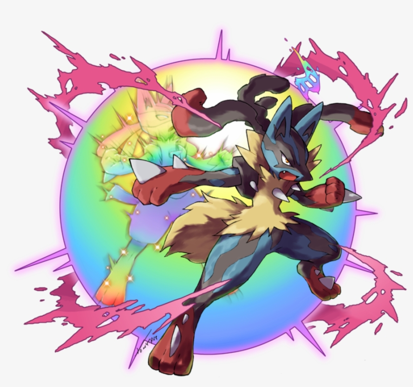 Mega Evolution Png - Pokemon Mega Lucario Art, transparent png #2651170