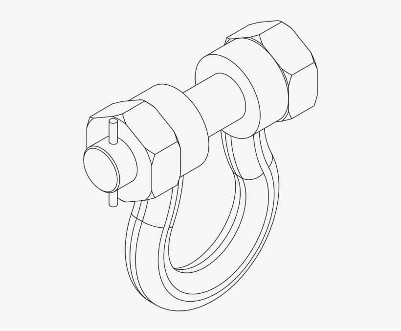 Bolt Type Safety Shackles Import - Line Art, transparent png #2651880