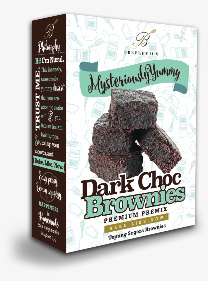Bbbmix Dark Choc Brownies Premix - Chocolate Cake, transparent png #2652011