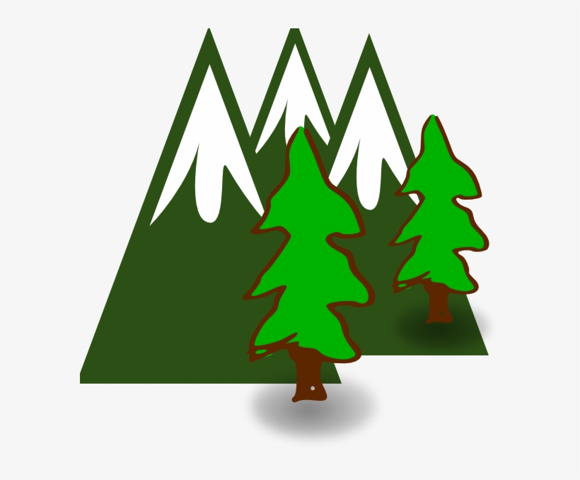 This Free Clipart Png Design Of Evergreen Mountains, transparent png #2652162