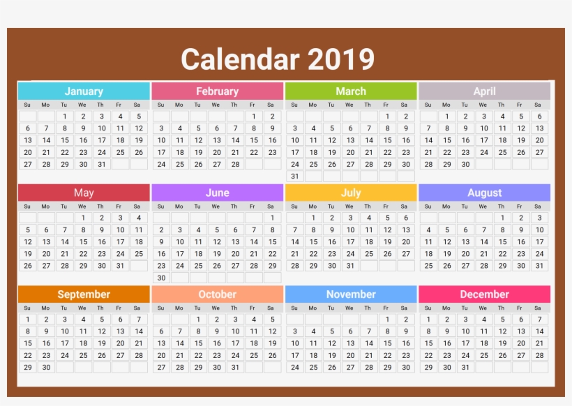 Calendar Indian Home Design Decorating Ideas Indian - 2019 Holiday Calendar India, transparent png #2652488