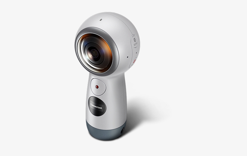 A Three-quarter View Of The New Gear 360 From The Left - Samsung Gear 360 (2017 Edition) Spherical Cam 360 4k, transparent png #2652835
