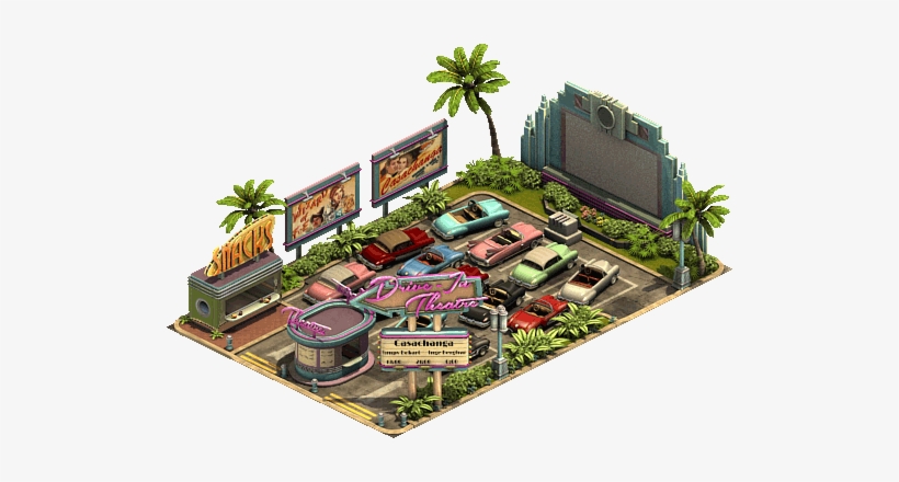 Drive-in Theater - Maqueta De Un Autocine, transparent png #2653042