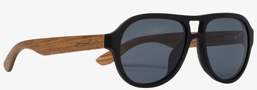 Fighter Zebrawood Sunglasses - Matte Black / Smoke, transparent png #2653595