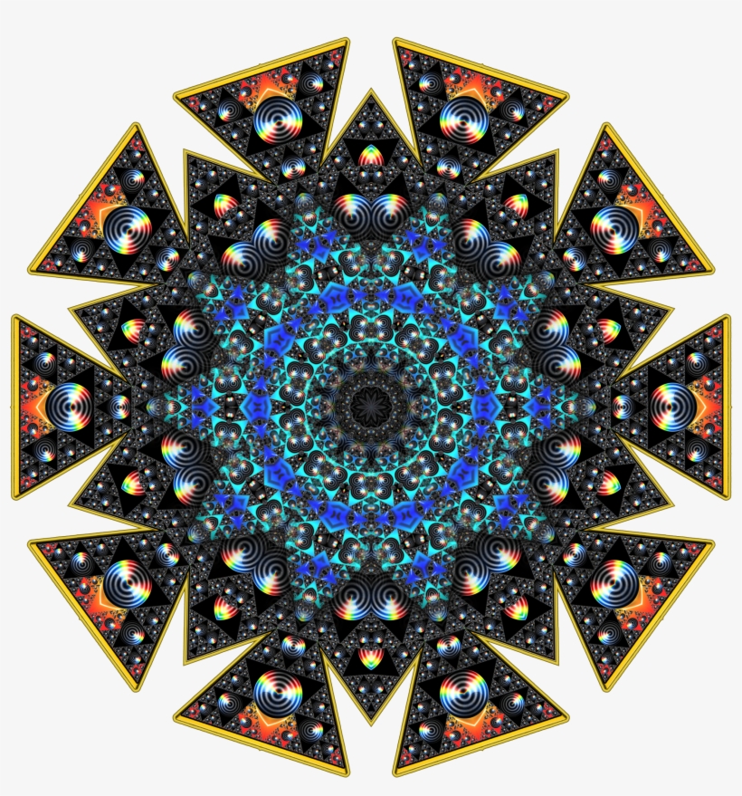 Fractal Tile Kaleidoscope Design 1329698 - Kaleidoscope, transparent png #2654580