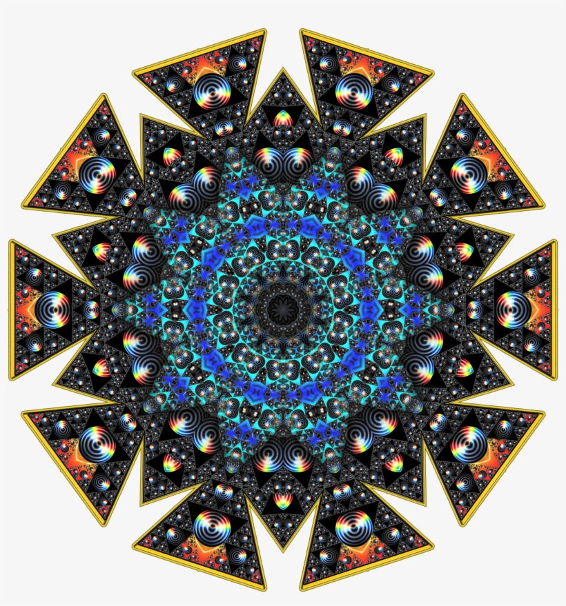 Fractal Tile Kaleidoscope Design 1329698 - Kaleidoscope, transparent png #2654580