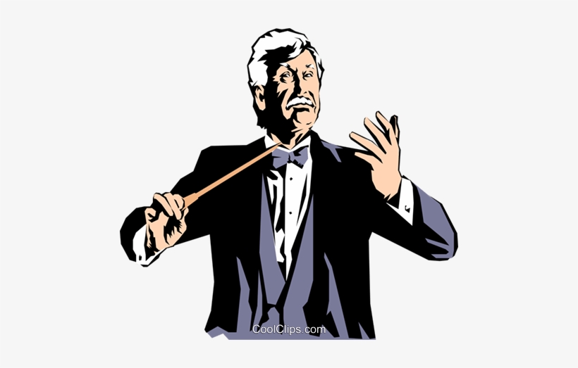 Conductor Leading Orchestra Royalty Free Vector Clip - Copyright, transparent png #2654792