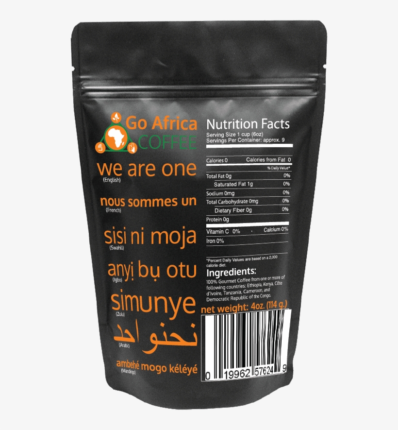 Go Africa® Coffee - Go Africa Coffee 12 Oz Bag (whole Bean) Dark Roast, transparent png #2655950
